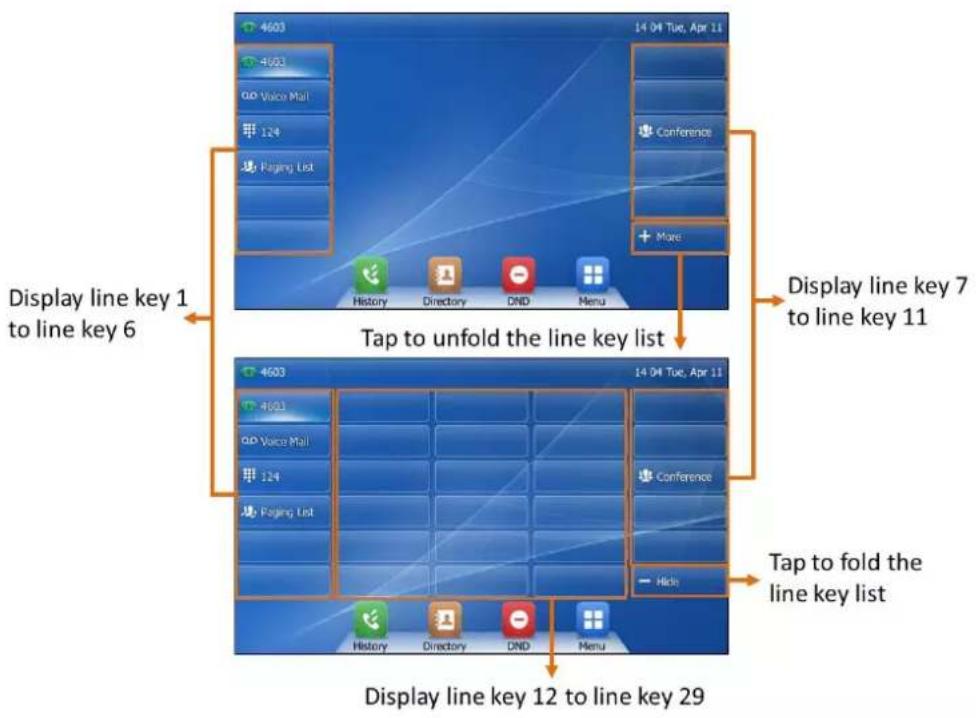 Yealink SIP-T46G - Line Key Screen - 1