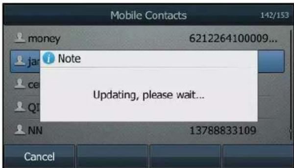 Yealink SIP-T46G - Updating the Mobile Contacts Directory - 1