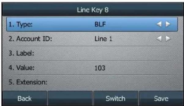 Yealink SIP-T46G - Line Key Screen - 3
