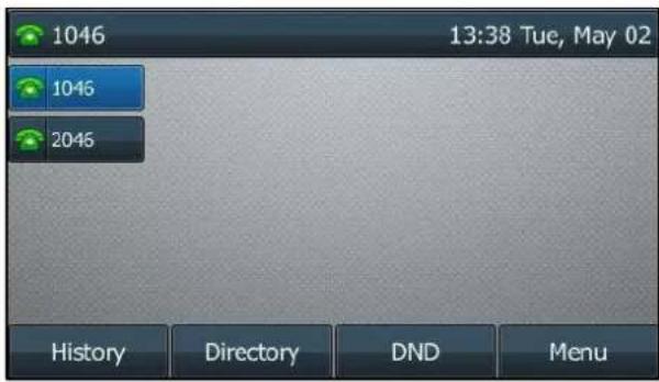 Yealink SIP-T46G - Multiple accounts: - 1