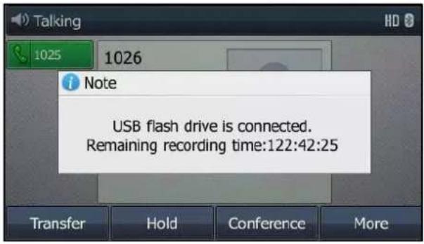 Yealink SIP-T46G - Recording Using a USB Flash Drive - 2