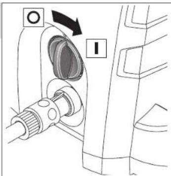Technical diagram showing a mechanical component with labeled parts and directional arrow indicating rotation or movement.