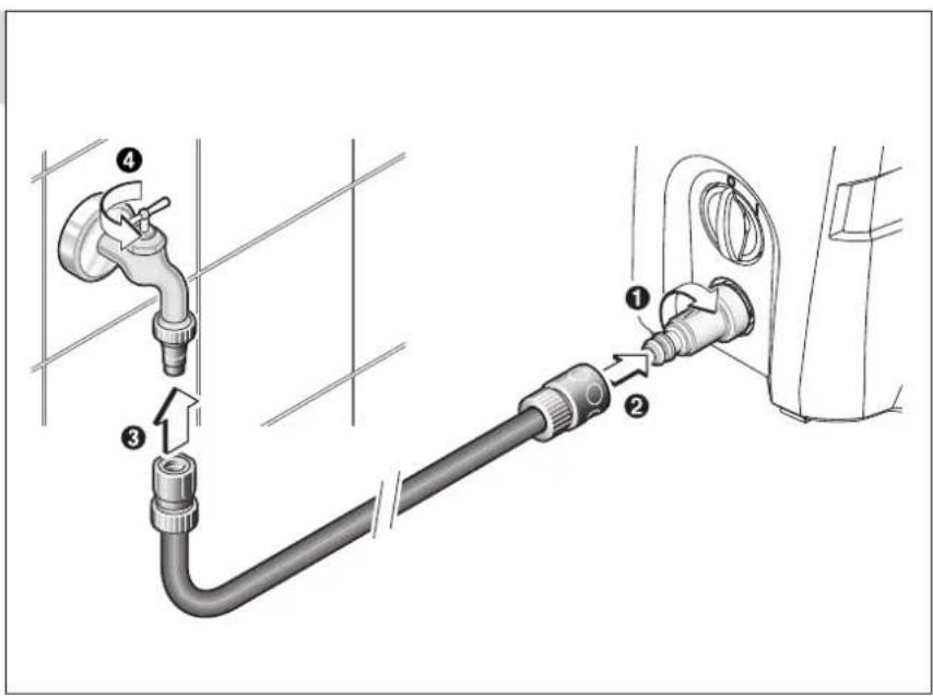 Diagram showing a pipe connection with labeled parts, including a valve and plug assembly.