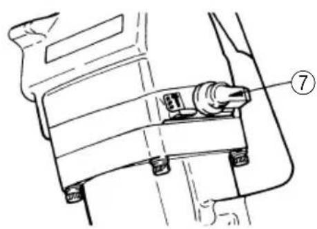 Technical diagram showing a mechanical assembly with labeled component ⑦