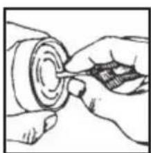 Illustration of hands performing a mechanical operation with a tool (no text or symbols visible)