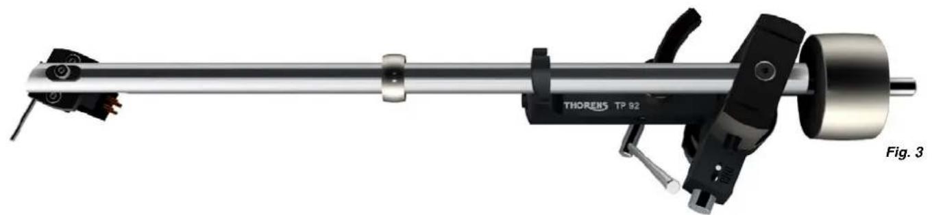 Mechanical assembly diagram of a Thoreks TP 92 tool with attached bracket and mounting bracket (no text or symbols on the device itself)