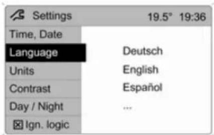 OPEL Astra Twintop (2010) - Selecting functions - 6
