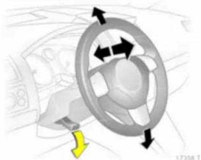 OPEL Zafira (2013) - Χειριστήρια Ρύθμιση του τιμονιού - 1