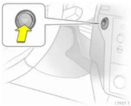 OPEL Zafira (2013) - Εκκίνηση του κινητήρα με το κουμπί Start/Stop - 1