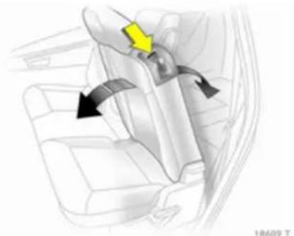 OPEL Zafira (2013) - Αναδίπλωση και μετακίνηση της σειράς καθισμάτων προς τα εμπρός - 3