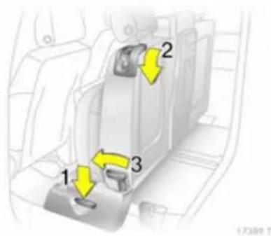 OPEL Zafira (2013) - Αναδίπλωση και μετακίνηση της σειράς καθισμάτων προς τα εμπρός - 2