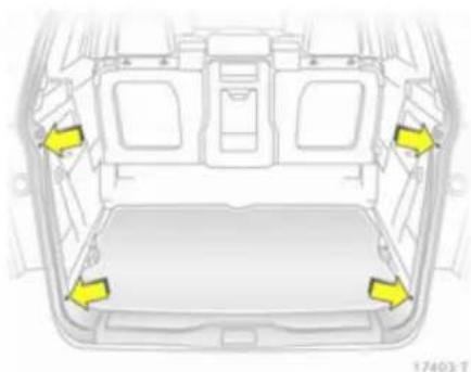 OPEL Zafira (2013) - Διαχωριστικό δίχτυ μπροστά από την πόρτα του χώρου αποσκευών - 1