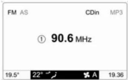FM AS CDin MP3 ① 90.6 MHz 19.5° 22° A 19.36