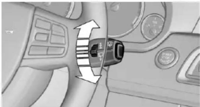 BMW 328i xDrive Sedan (2014) - Setting the frequency or sensitivity of the rain sensor - 1