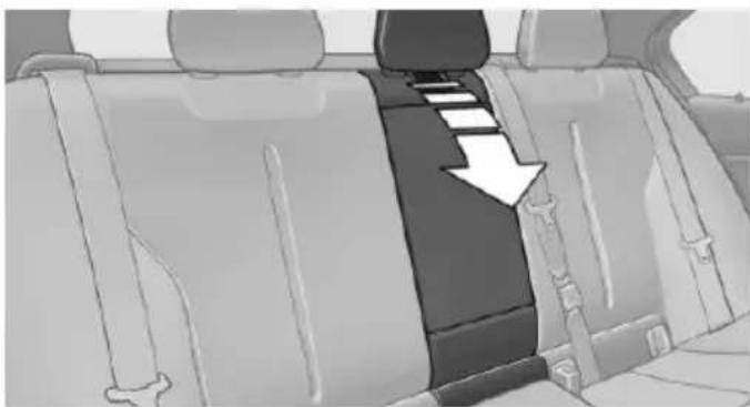 BMW 328i xDrive Sedan (2014) - Folding down the middle section - 1