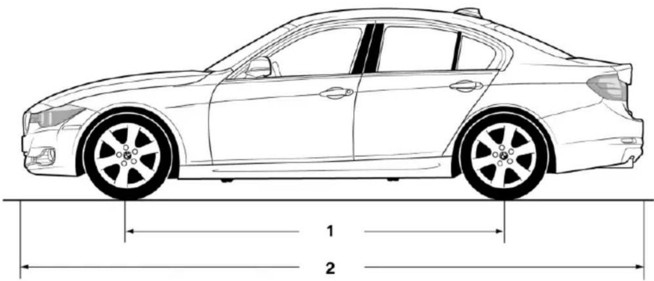 BMW 328i xDrive Sedan (2014) - Length, wheel base - 1