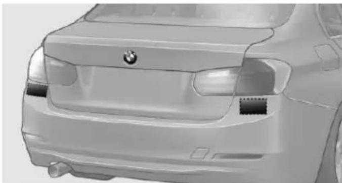 BMW 328i xDrive Sedan (2014) - Radar sensors - 1