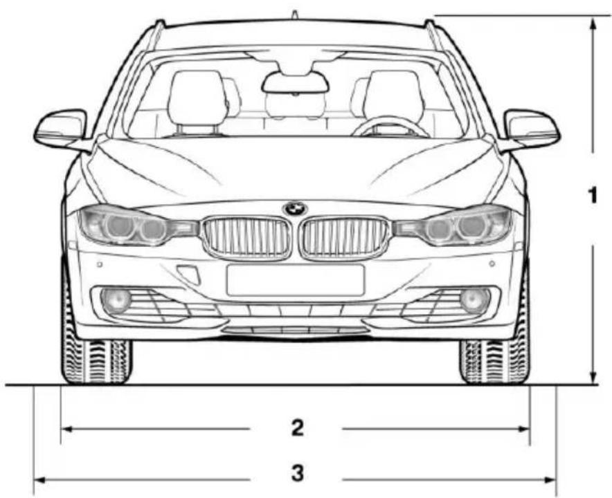BMW 328i xDrive Sports Wagon (2014) - Dimensions - 1