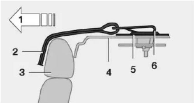 BMW 435i xDrive Coupe (2014) - Retaining strap guide - 2