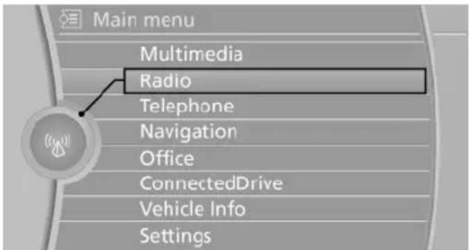 BMW 550i Gran Turismo (2014) - Turn the controller until the desired menu item is highlighted. - 1