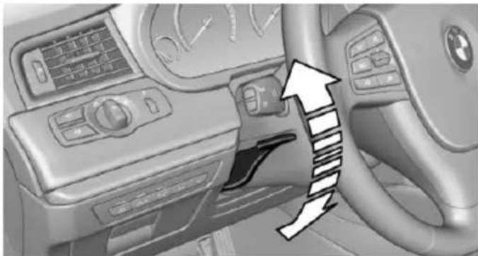 BMW 550i Gran Turismo (2014) - Manual steering wheel adjustment - 1