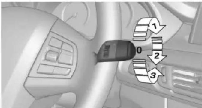 BMW X5 xDrive35d (2014) - Switching on the rear window wiper - 1