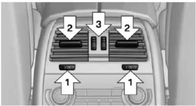 BMW X5 xDrive35d (2014) - Ventilation in rear, center - 1