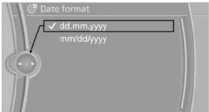 BMW 328i Sedan (2013) - Setting the date format - 1