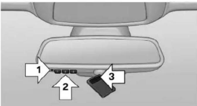 BMW 328i Sedan (2013) - Controls on the interior rearview mirror - 1