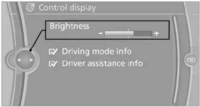 BMW 328i Sedan (2013) - Setting the brightness - 1