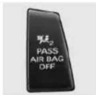 BMW 328i Sedan (2013) - Indicator lamp for the front passenger airbags - 2