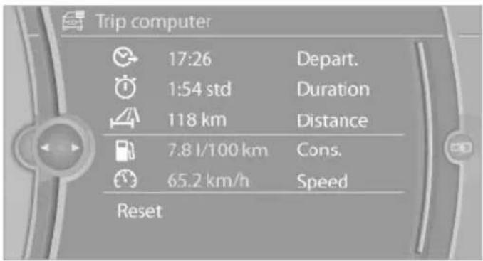 BMW 328i Sedan (2013) - Resetting the trip computer - 1