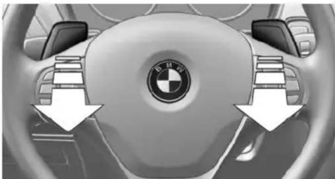 BMW 328i Sedan (2013) - Shift paddles for Sport automatic transmission - 1