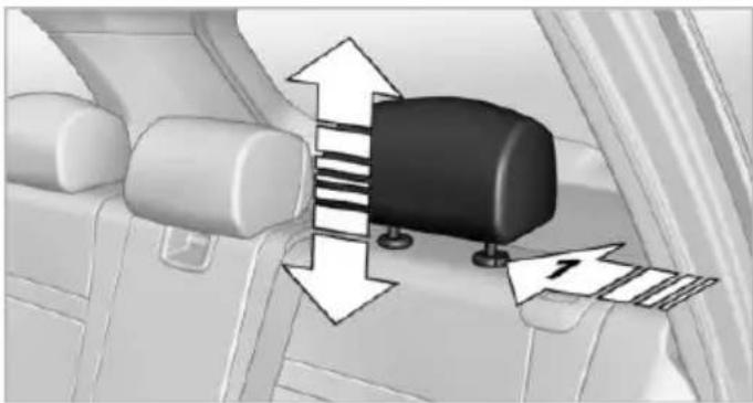 BMW X6 xDrive50i (2013) - BMW X5: rear seats and 3rd row seats Adjusting the height - 1