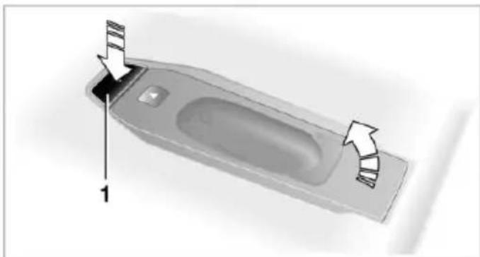 BMW X6 xDrive50i (2013) - Inserting/removing the snap-in adapter - 3