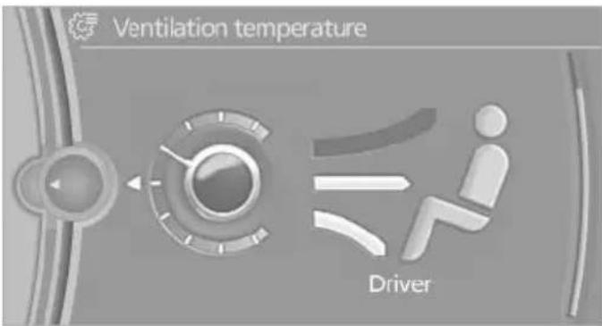 BMW X6 xDrive50i (2013) - Adjusting the ventilation temperature - 1