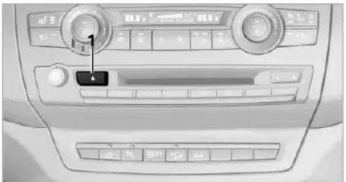 BMW X6 xDrive50i (2013) - Press button 1. - 1