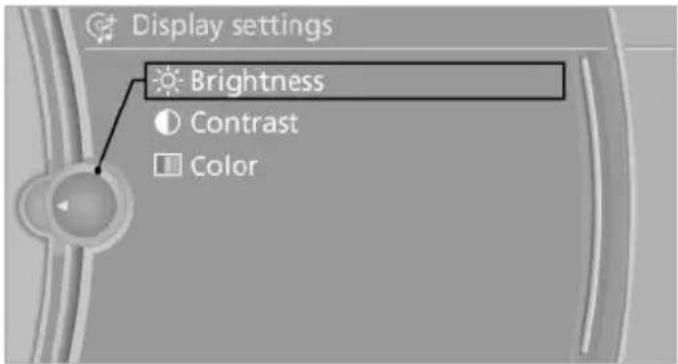 BMW X6 xDrive50i (2013) - Setting the brightness, contrast and color - 1