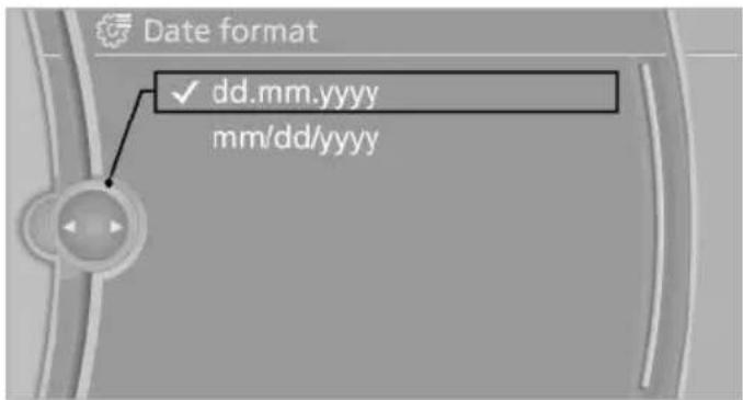 BMW X6 xDrive50i (2013) - Setting the date format - 1