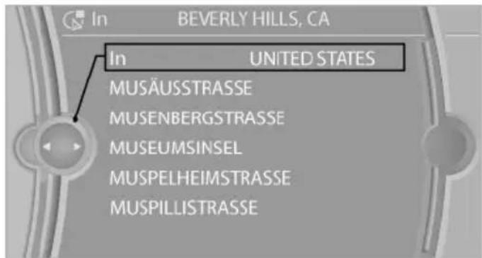 BMW X6 xDrive50i (2013) - Street does not exist in the destination city/town - 1
