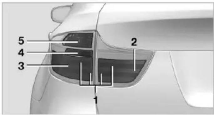 BMW X6 xDrive50i (2013) - Arrangement of tail lamps - 1