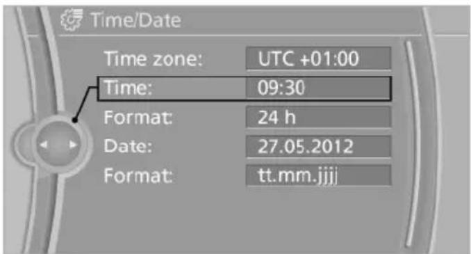 BMW X6 xDrive50i (2013) - Setting the time - 2