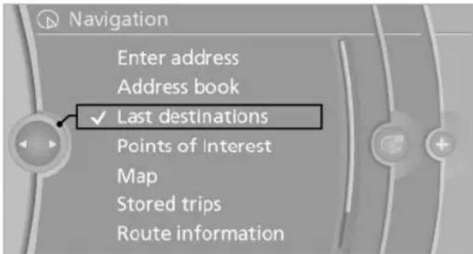 BMW X6 xDrive50i (2013) - Calling up the last destination - 1