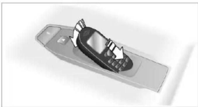BMW X6 xDrive50i (2013) - Inserting the mobile phone - 1