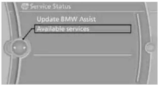 BMW 135i Coupe (2012) - Displaying available services - 1