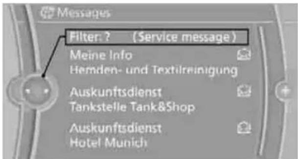 BMW 135i Coupe (2012) - Filtering message list\* - 1