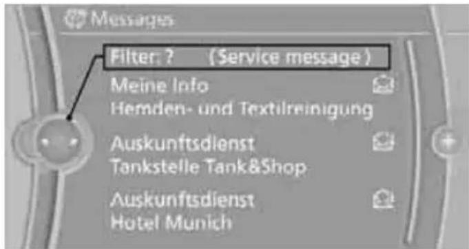 BMW 335i Coupe (2012) - Filtering message lists - 1