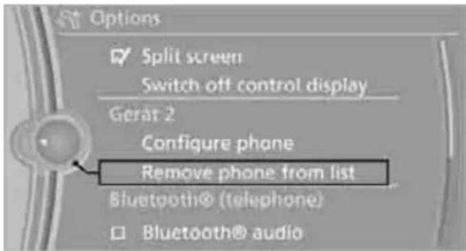 BMW 335i Coupe (2012) - "Remove phone from list" - 1