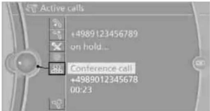 BMW 335i Coupe (2012) - Establishing a conference call - 1