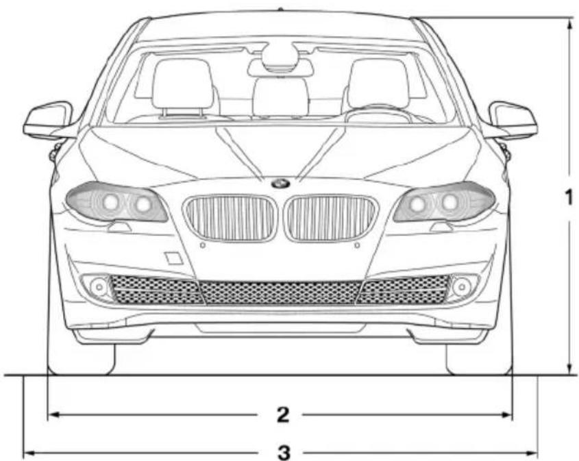 BMW 528i xDrive Sedan (2012) - Dimensions - 1